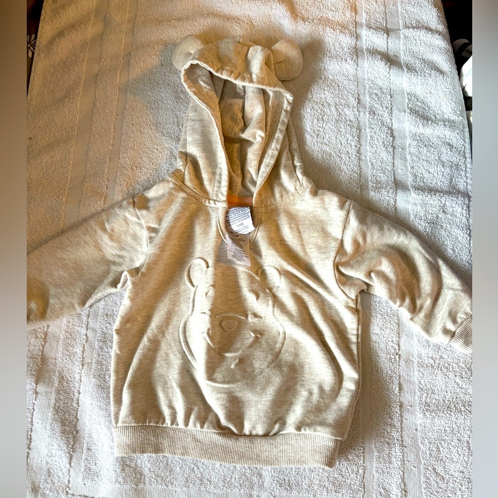 Disney Adorable Cream Bear Hoodie for Kids size 12mths